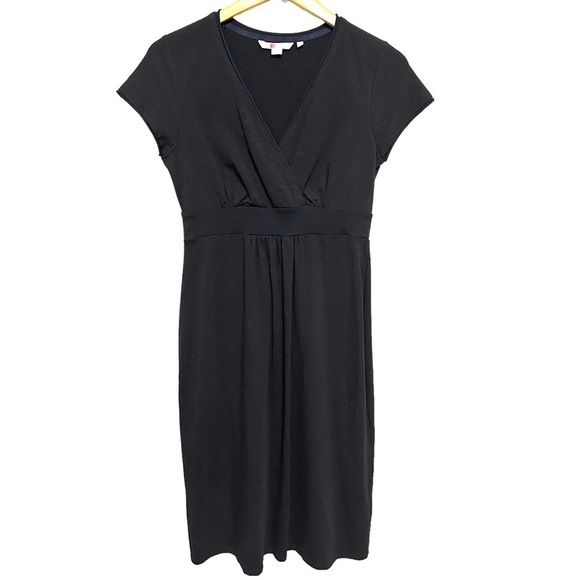 Boden Dresses & Skirts - Boden Jersey Knit Faux Wrap Dress Women's 6‎ Long Black Stretch Classic Surplice